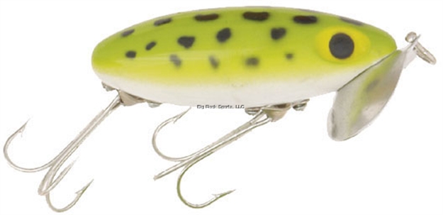 Picture of Arbogast Jitterbug Clicker Topwater Lure, 2", 1/4 Oz, Frog/White Belly