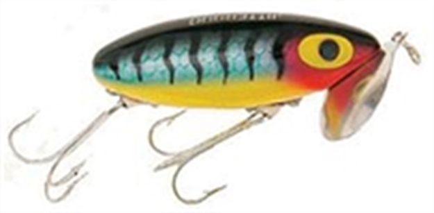 Picture of Arbogast Jitterbug Topwater Lure, 2 1/2", 3/8 Oz, White/Red Head, Floating G600-01