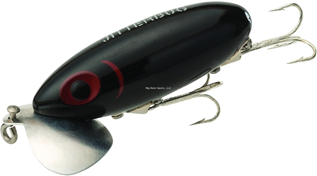 Picture of Arbogast Jitterbug Topwater Lure, 2 1/2", 3/8 Oz, Wounded Black, Floating