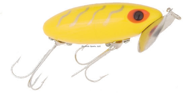 Picture of Arbogast Jitterbug Topwater Lure, 2 1/2", 3/8 Oz, Yellow, Floating