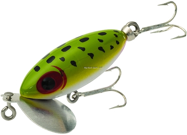 Picture of Arbogast Jitterbug Topwater Lure, 2", 1/4 Oz, Wounded Frog/White Belly, Floating