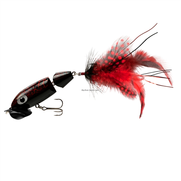 Picture of Arbogast Jointed Jitterbug 2.0, 2 1/2", 3/8Oz, #6 Feather Treble, Black Death