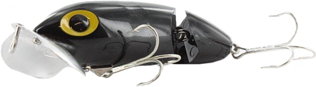 Picture of Arbogast Jointed Jitterbug Topwater Lure, 2 1/2", 3/8 Oz, Black, Floating G620-02