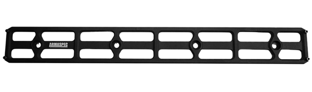Picture of  Armaspec Arm621-12 Arca Rail 12 Slot M-Lok  Black Aluminum Compatible W/ Ar-15/10 Mlok Rails 810048493784