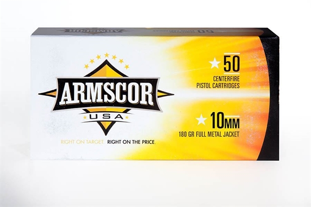 Picture of Armscor 10Mm 180 GR Fmj Full Metal Jacket Pistol Ammunition - Box OF 50