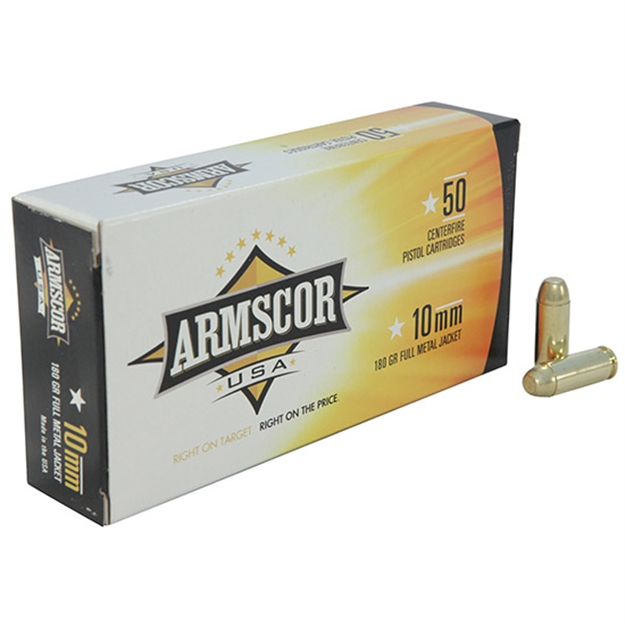 Picture of Armscor/Rock Island Pistol Ammo 10Mm, Fmj, 180 Gr, 1150 Fps, 50 Rnd, Boxed 812285020099