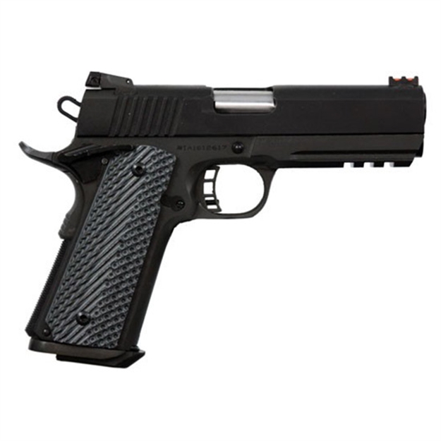 Picture of  Rock Island 51994 Tac Ultra MS 10Mm Auto Caliber With 4.25" Barrel, 8+1 Capacity, Overall Black Parkerized Finish Steel, Picatinny Rail/Beavertail Frame, Serrated Slide & Black/Gray G10 Grip