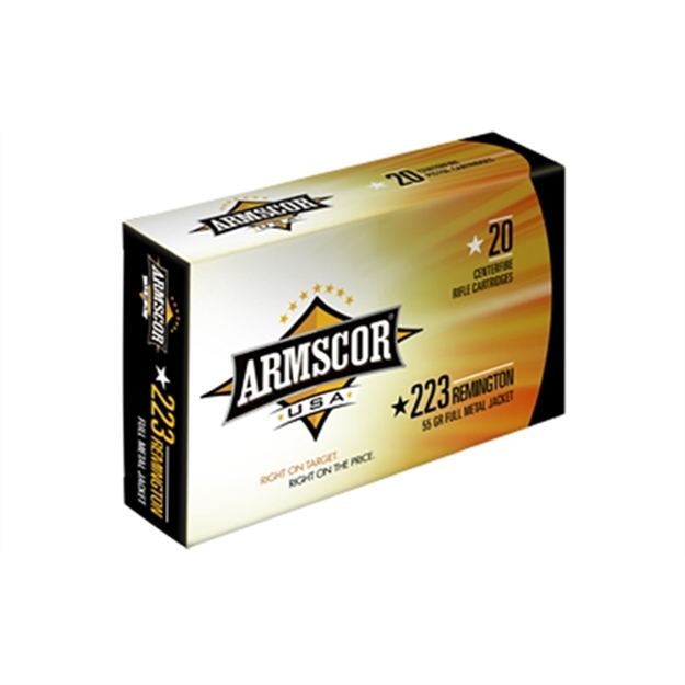 Picture of Armscor/Rock Island Rifle Ammo 223 Rem, Fmj, 55 Grains, 3139 Fps, 20, Boxed 812285020136