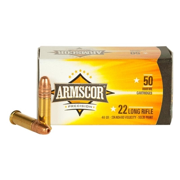 Picture of  Armscor 50012Ph Precision  22Lr 40Gr Standard Velocity Solid Point 50 Per Box/100 Case