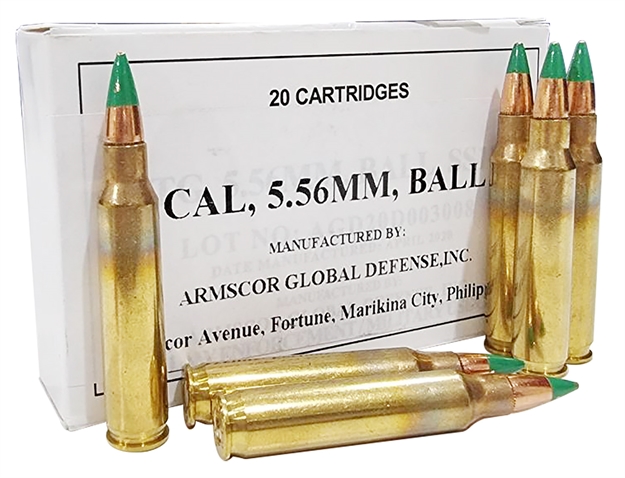 Picture of Armscor 50175 Rifle Ammo M855 5.56X45mm Nato 62 GR Full Metal Jacket (Fmj) 20 Bx/ 25 CS