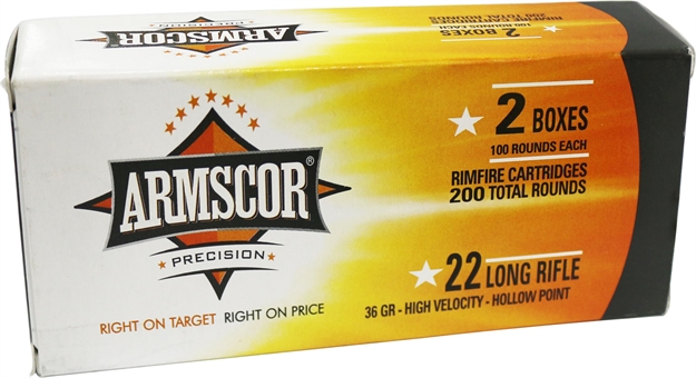 Picture of Armscor 50321 Rimfire  22 LR 36 GR High Velocity Hollow Point (Hvhp) 200 Bx/ 11 CS