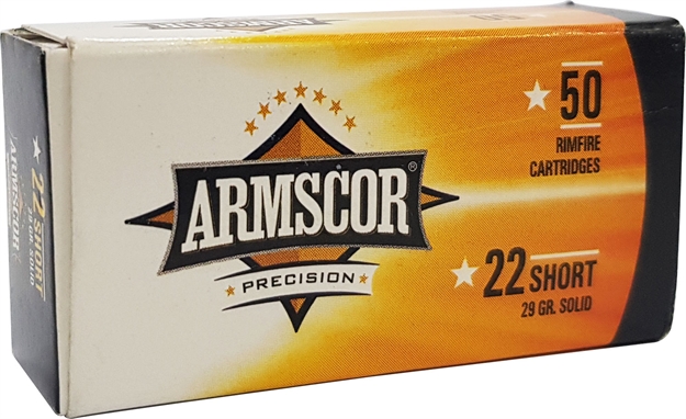 Picture of Armscor/Rock Island 22 Short 29Gr Plated Lead-Rn 1095Fps 50Rd 100Bx/Cs 50415