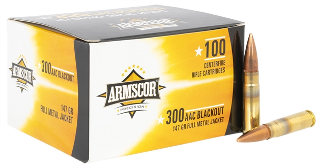 Picture of  Armscor 50446 Precision Value Pack 300Blackout 147Gr Full Metal Jacket 100 Per Box/12 Case 4806015504467
