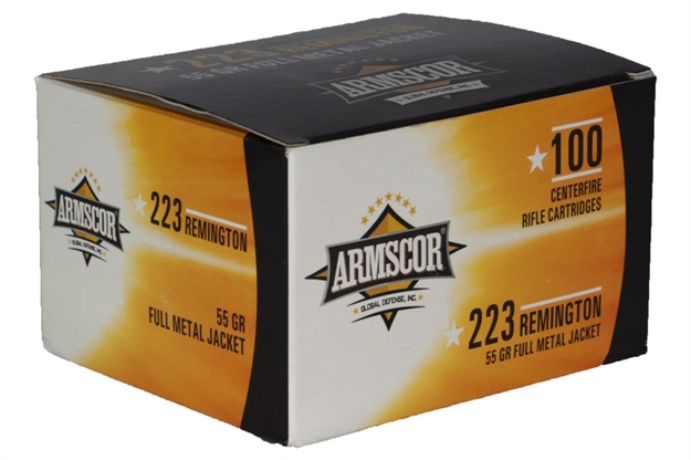 Picture of  Armscor 50447 Precision Value Pack 223Rem 55Gr Full Metal Jacket 100 Per Box/12 Case 4806015504474