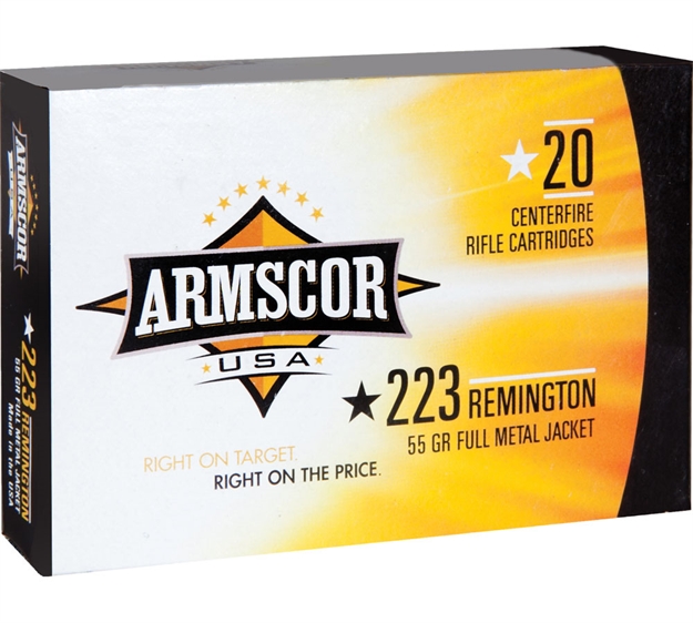 Picture of Armscor/Rock Island Rifle Ammo 223 Rem, Fmj, 55 Grains, 3139 Fps, 20, Boxed 812285020136 -