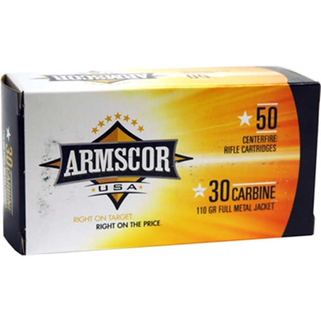 Picture of Armscor Fac30cin Usa  30Carbine 110Gr Full Metal Jacket 50 Per Box/20 Case 812285020112 -