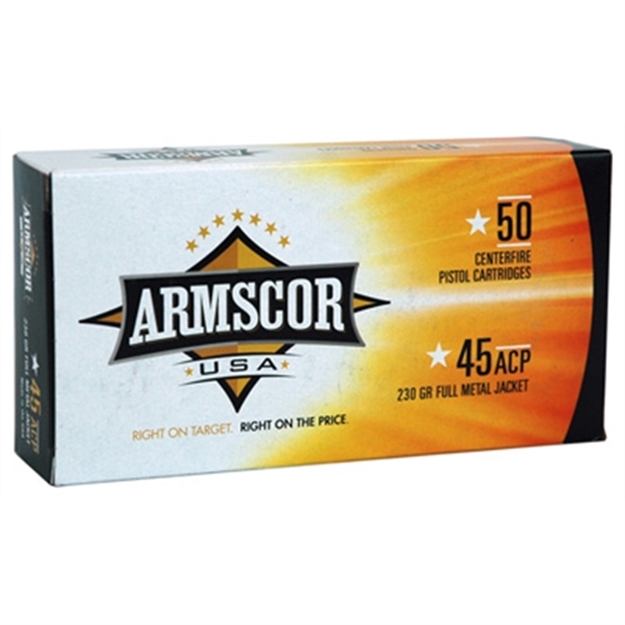 Picture of Armscor/Rock Island Pistol Ammo 45 Acp, Fmj, 230 Gr, 830 Fps, 50 Rnd, Boxed 812285020105