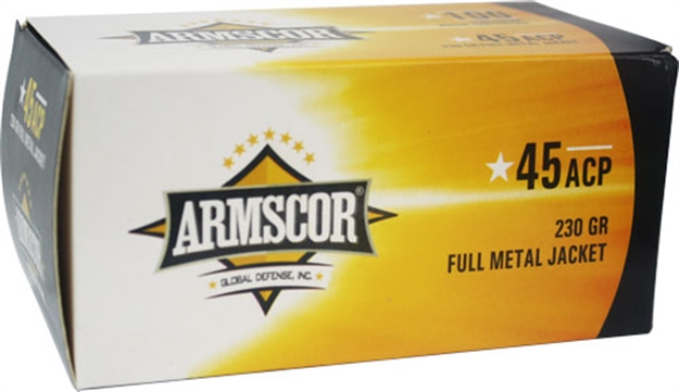 Picture of Armscor 45 Acp 230Gr Fmj 100Rd 12Bx/Cs 50443 4806015504436