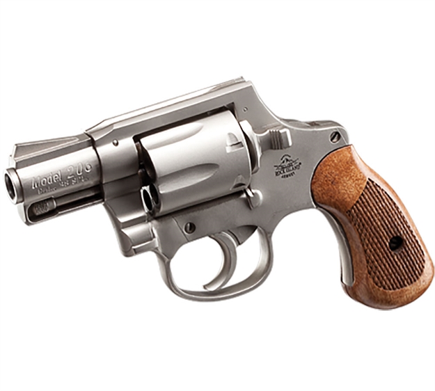 Picture of  Rock Island 51289 M206  Small Frame 38 Special 6 Shot, 2" Matte Nickel Steel Barrel, Cylinder & Frame, Checkered Wood Grip, Transfer Bar Safety, Concealed Hammer 806015512899