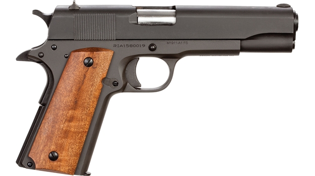 Picture of Armscor/Rock Island 1911 GI Standard Semi Auto Pistol 9Mm, 5 In, Wood Grp, 9+1 Rnd, Parkerized Frame, GI Style Trigger 51615 806015516156