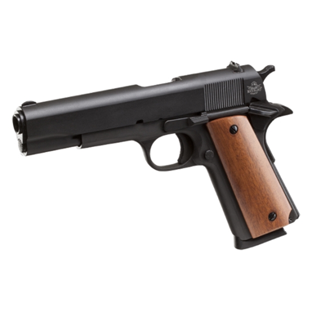 Picture of  Rock Island 51473 GI Standard FS 45 Acp Caliber With 5" Barrel, 8+1 Capacity, Overall Black Parkerized Finish Steel, Beavertail Frame, Serrated Slide & Black Rubber Grip 806015514732