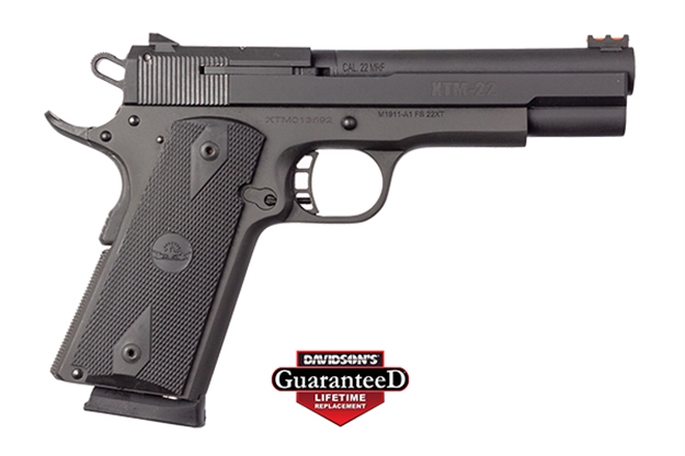 Picture of  Rock Island 51996 XT Magnum 22 Mag 14+1 5" Bull Barrel, Black Parkerized Serrated Slide, Steel Frame W/Beavertail, Black Rubber Grip