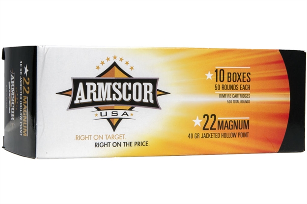 Picture of Armscor Fac22m1n Usa  22Wmr 40Gr Jacketed Hollow Point 50 Per Box/40 Case FAC22M-1N 812285020860