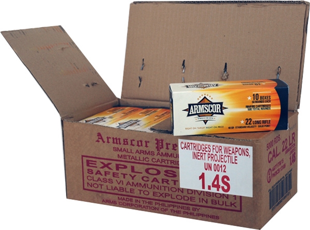 Picture of Armscor/Rock Island Ammo .22Lr CS Lots Std Velocity 40Gr. Lead-Rn 5000 RD
