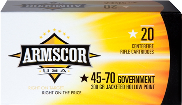 Picture of Armscor/Rock Island 45-70 Gov 300Gr Jhp 20Rd 10Bx/Cs FAC4570300GRJHP-TCS 812285022406
