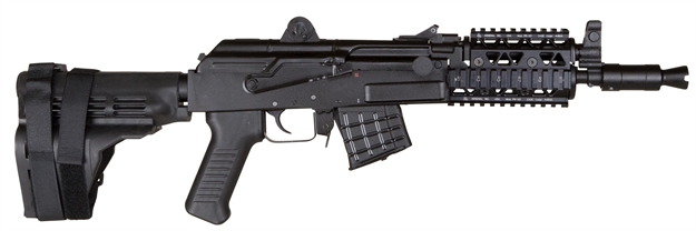 Picture of Arsenal Sam7k, Milled Receiver Pistol, 7.62X39 With Sig Sauer'S Pistol Stabilizing Brace, Arsenal Quad Rail