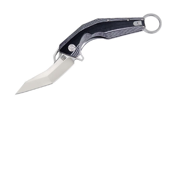 Picture of Artisan Cobra Folder 3.15 IN D2 Black-White Curved G-10 Hndl