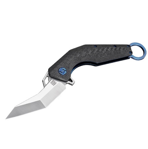 Picture of Artisan Cobra Folder 3.15 IN M390 Blade Blue Titanium Handle