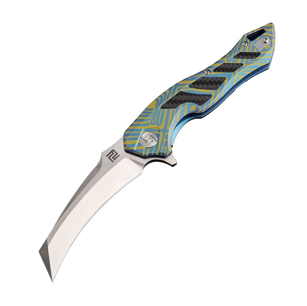 Picture of Artisan Eagle Folder 3.46 IN Fancy Blue Titanium S35vn