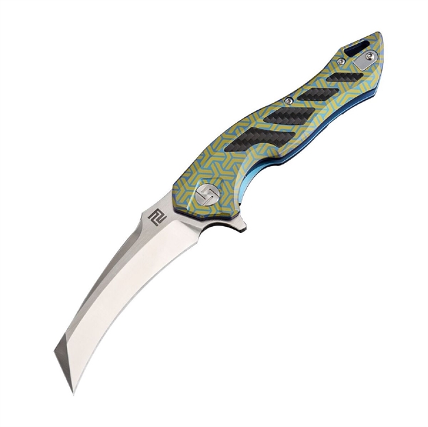 Picture of Artisan Eagle Folder 3.46 IN Fancy Green Titanium S35vn