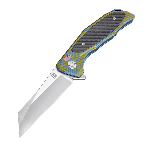 Picture of Artisan Megahawk Folder 3.62 IN Fancy Blue Titanium S35vn 1809G-BU03