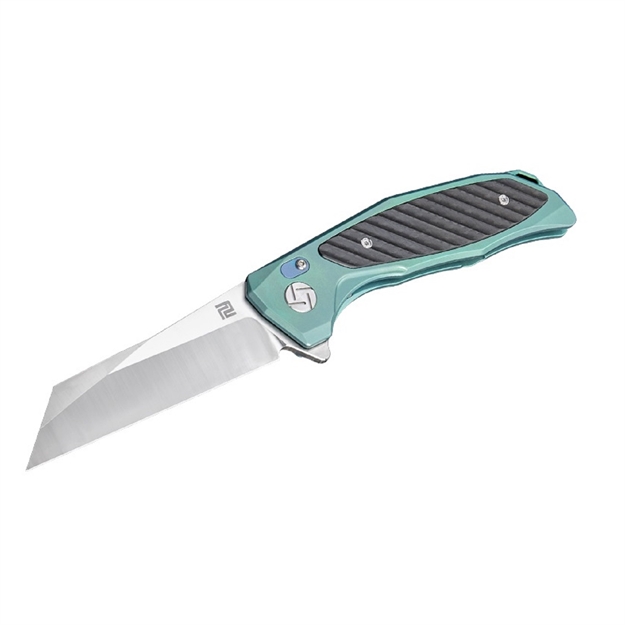 Picture of Artisan Megahawk Folder 3.62In S35vn Blade Green Titanium 1809G-GNS