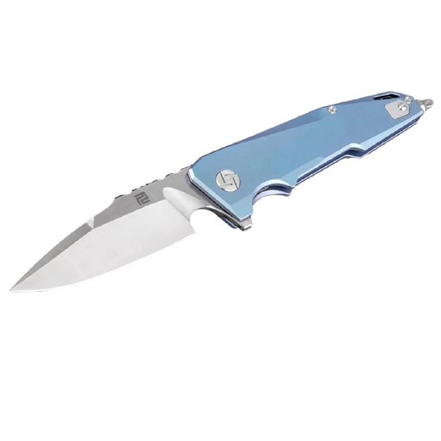 Picture of Artisan Predator Folder 3.74 IN Blue Titanium Handle S35vn