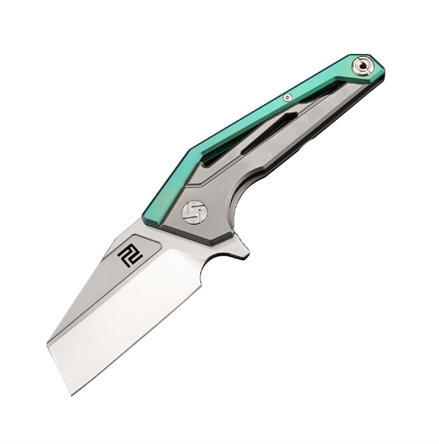 Picture of Artisan Ravine Folder 2.83 IN M390 Blade Green Titanium Hndl 1819G-GNM