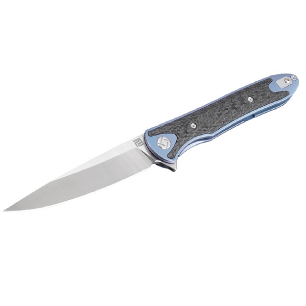 Picture of Artisan Shark Folder 3.94 In. Blue Titanium Handle S35vn