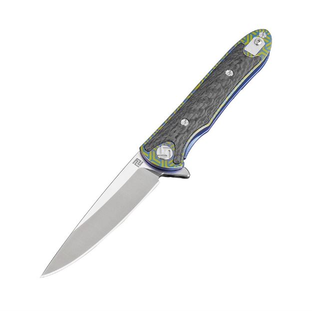 Picture of Artisan Shark Folder 3.94 IN Fancy Green Titanium Hndl S35vn 1707G-BU02