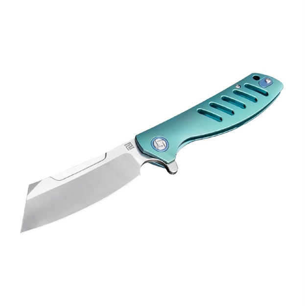 Picture of Artisan Tomahawk Folder 3.94In M390 Blade Green Titanium