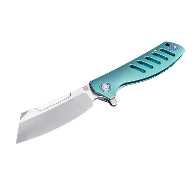 Picture of Artisan Tomahawk Folder 3.94In S35vn Blade Green Titanium