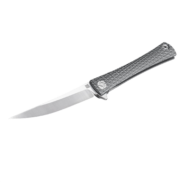 Picture of Artisan Waistline Folder 4.06In M390 Blade Gray Titanium Hnd