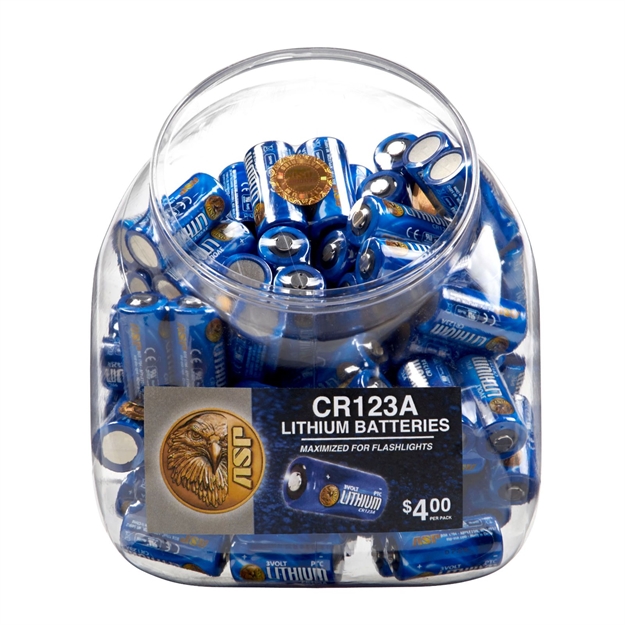 Picture of Asp Cr123a Battery Bin Includes 100 Batteries
