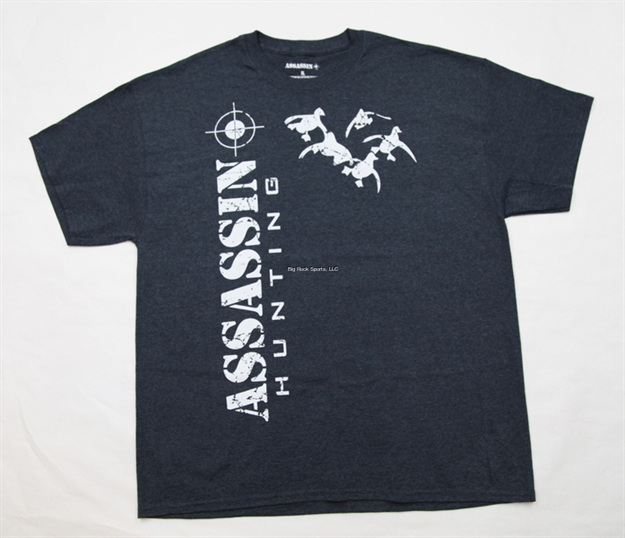Picture of Assassin Fishing T-Shirt Charcoal Duck -Xxl