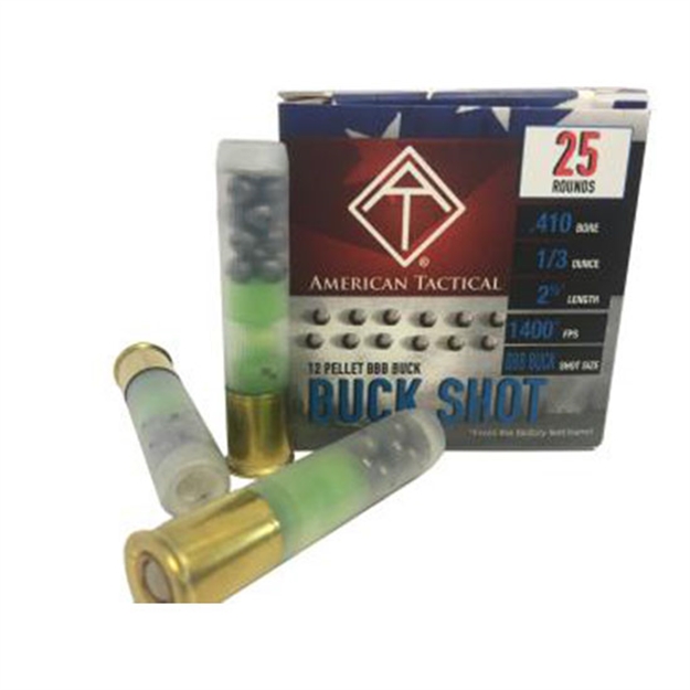 Picture of Ati Buck Shot 410 2.5" 1/3Oz Bbb 1400Fps 250Rd Case Lot AC410BBBC 819644022145