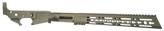 Picture of Ati Grcvrailod Ar15/M16 Lower And Upper Receiver OD Green Cerakote