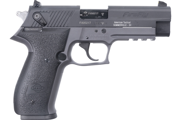 Picture of  Gsg Gerg2210ffs Firefly  22 LR 10+1 4" Black Serrated Slide, Smoke Zinc Alloy W/Accessory Rail Frame, Black Polymer Grip