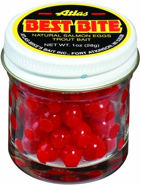 Picture of Atlas Best Bite Salmon Eggs, 1Oz Jar Red