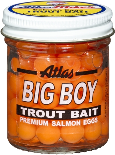 Picture of Atlas Big Boy Salmon Eggs, Orange 1.1 OZ Jar